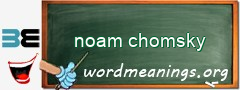 WordMeaning blackboard for noam chomsky